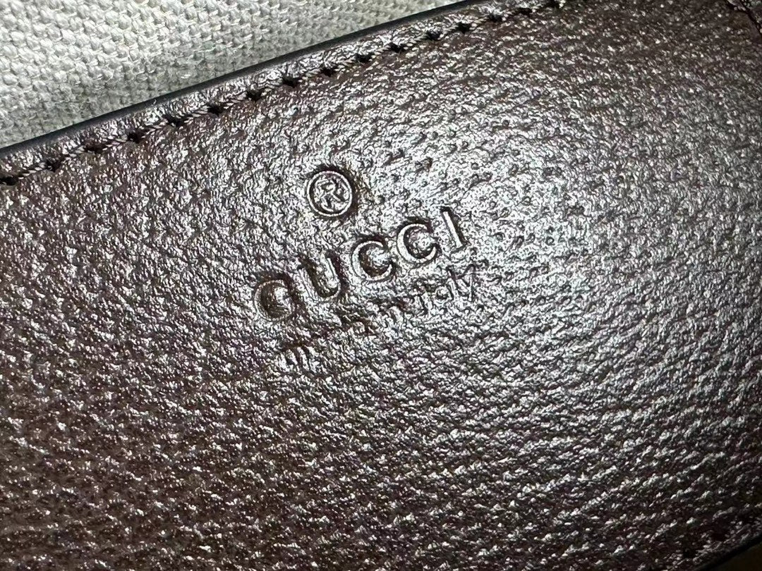 Luxury Gucci OPHIDIA 21 GG SMALL SHOULDER BAG IN BEIGE CANVAS AND BROWN CALFSKIN