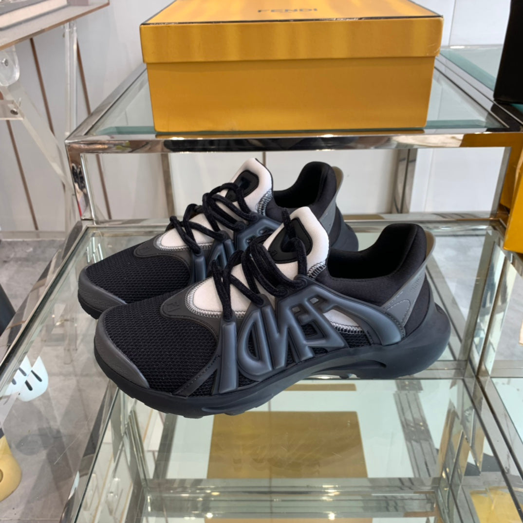 Luxury FendiLuxury FendiTAG SNEAKER IN BLACK MESH AND RUBBER