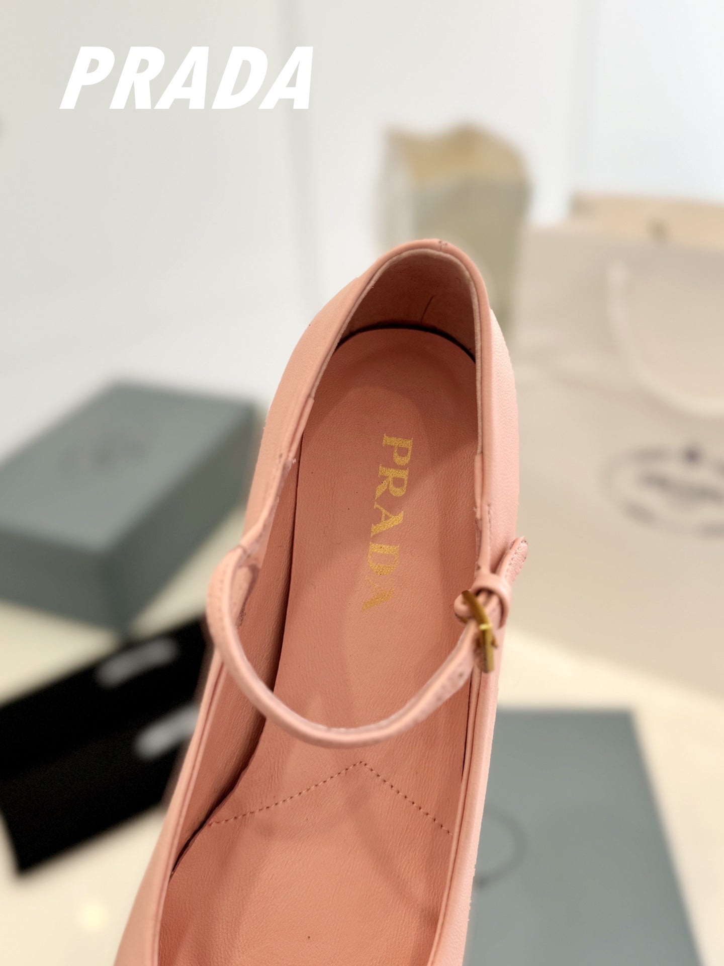 Luxury PradaBallerina Pumps 40 Pink Lambskin