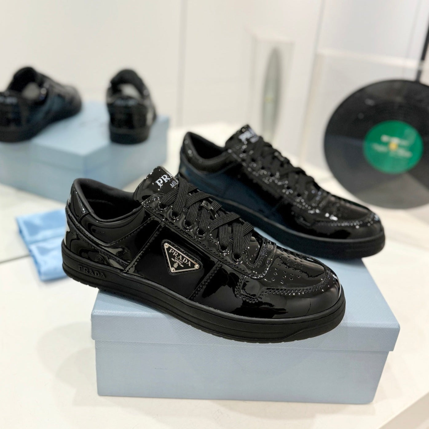 Luxury PradaDOWNTOWN NAPPA SNEAKERS BLACK CALFSKIN