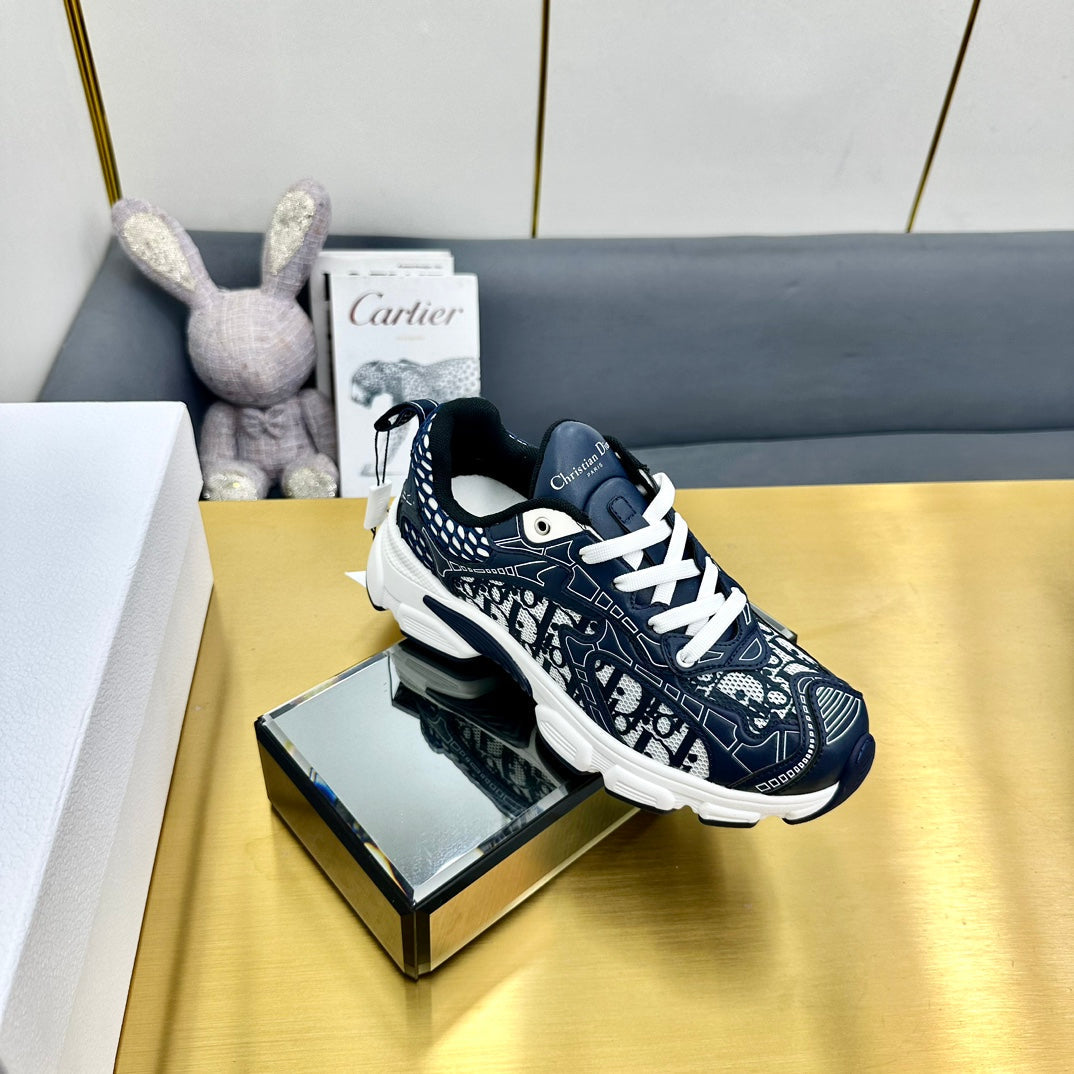 Luxury DiorChrono Sneaker 40mm In Navy Blue Mesh Fabric 994568