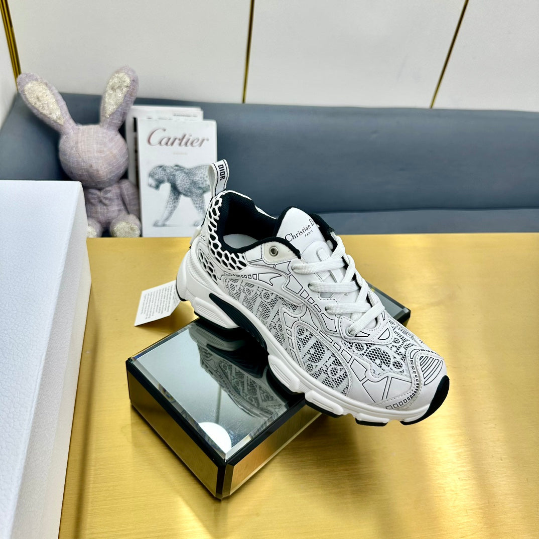 Luxury DiorChrono Sneaker 40mm In White Mesh Fabric 994576