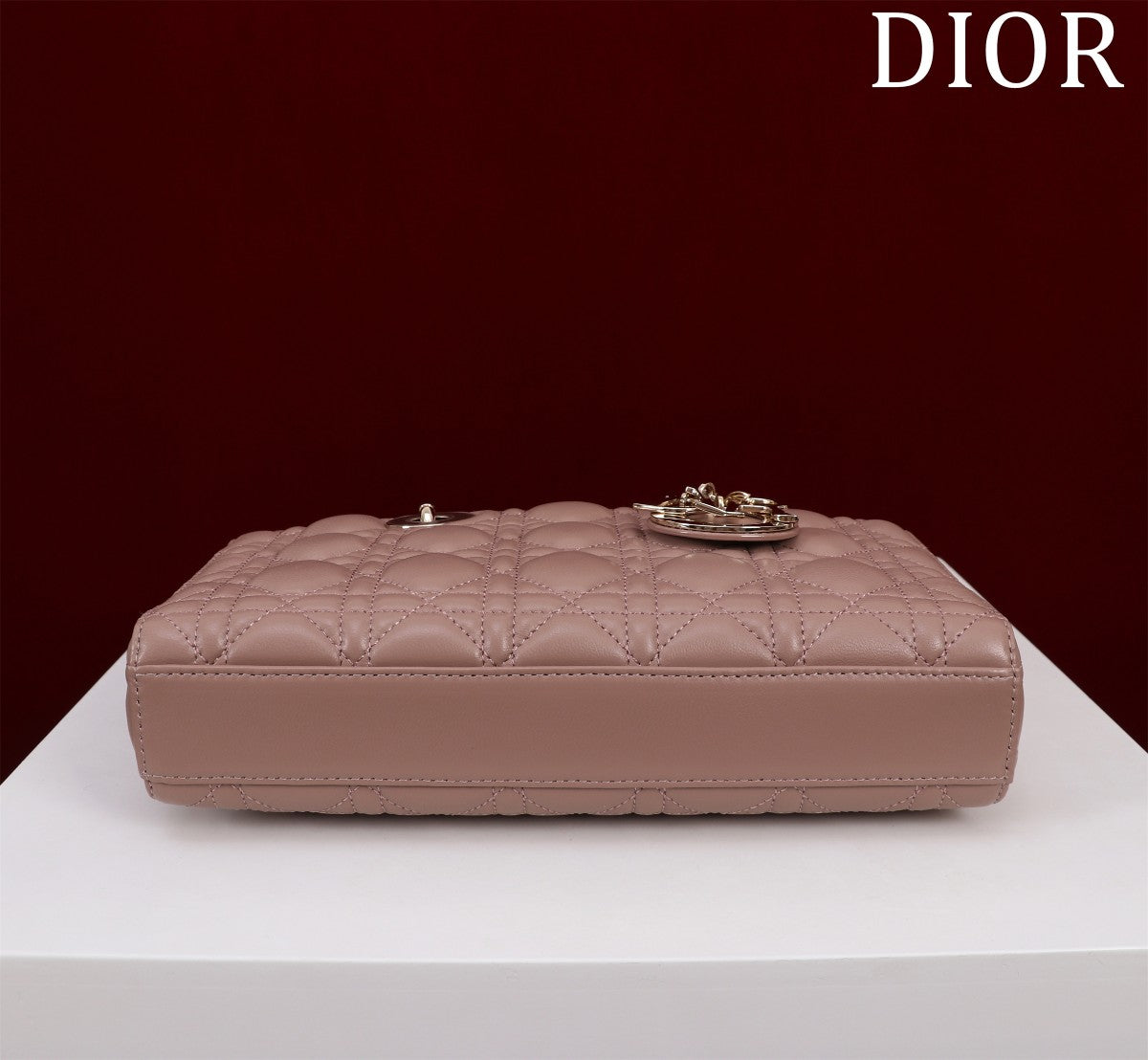 Luxury Diormedium lady d-joy 26 chocolate lambskin
