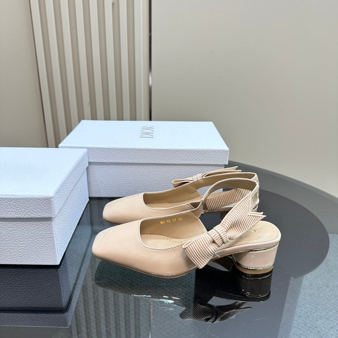 Luxury DiorMiss Luxury DiorParis Slingback Pump In Beige Glossy Cowhide 998861