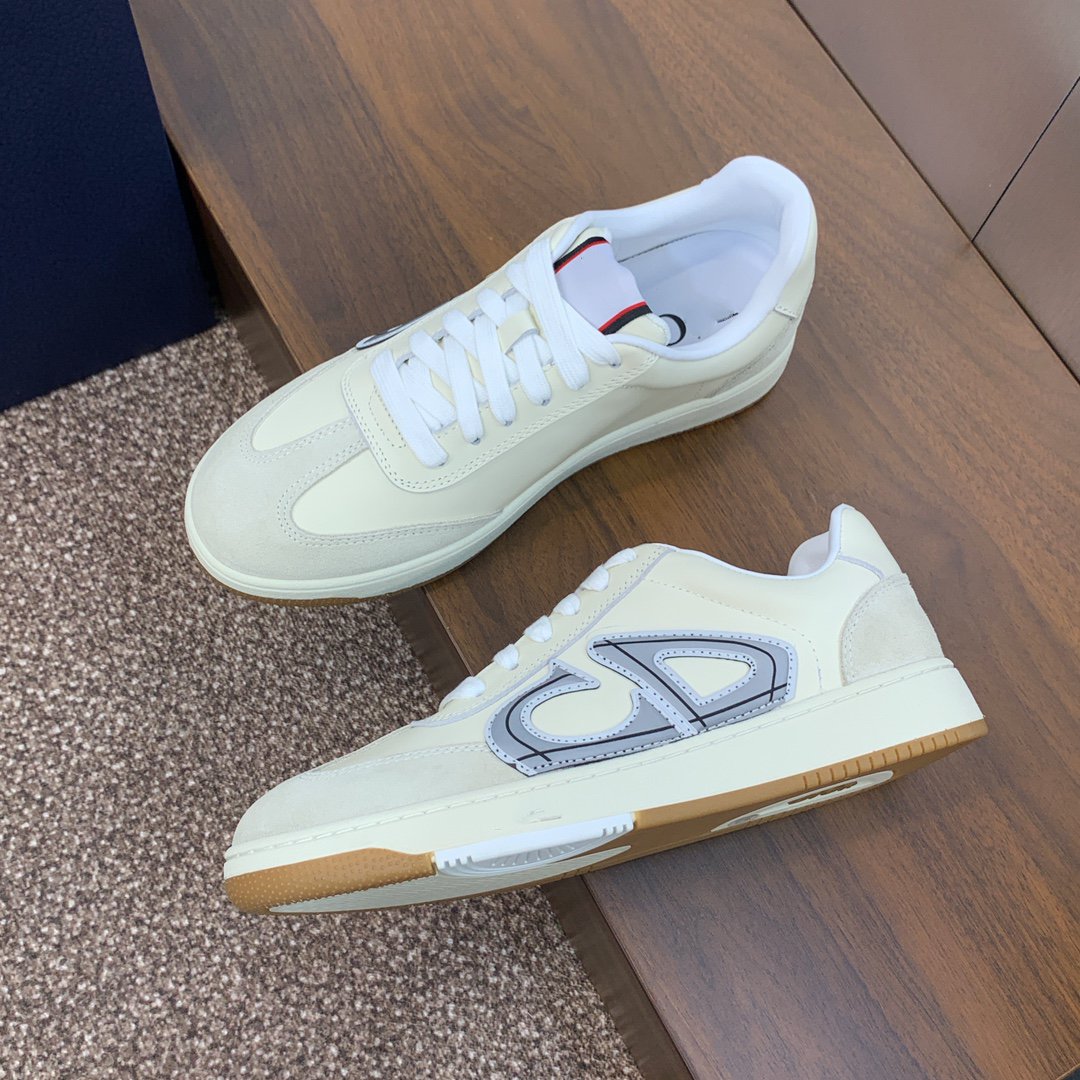 Luxury Diorhomme cream calfskin grey suede