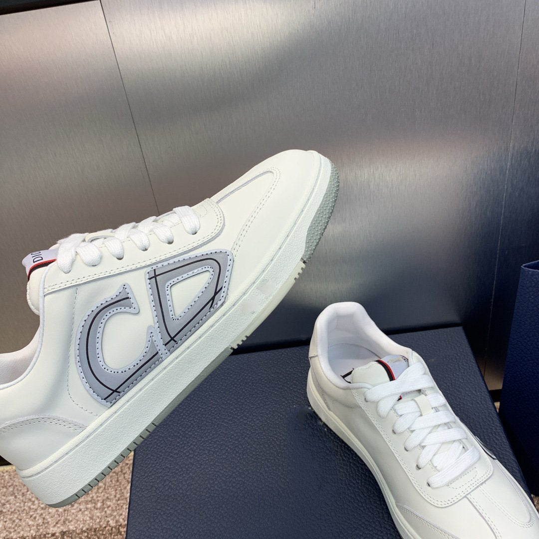 Luxury Diorhomme white grey calfskin