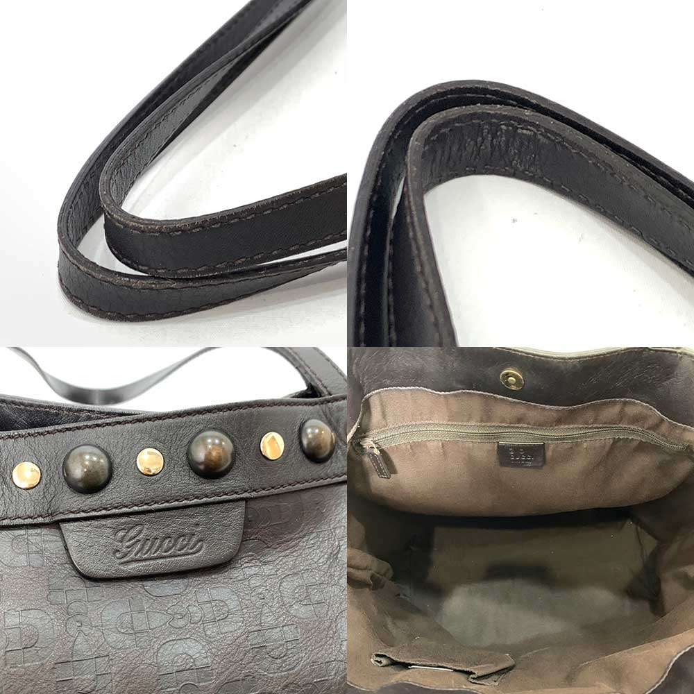 Luxury Gucci Trending 2025 Luxury Gucci Trending 2025 Leather Bit Handbag Tote Brown Leather Handbag 286304