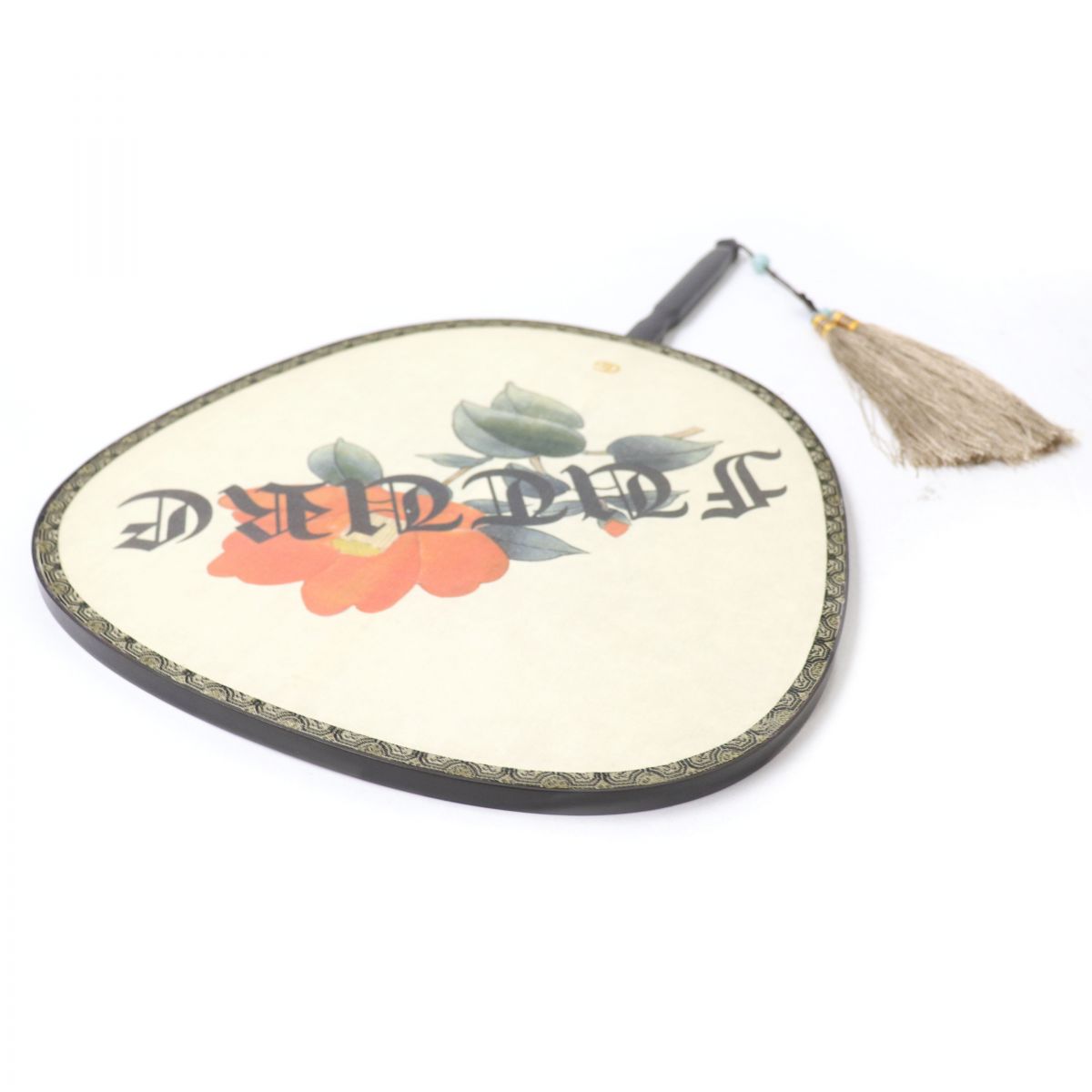 Luxury Gucci Trending 2025 Camellia Bamboo Tassel Fan Beige