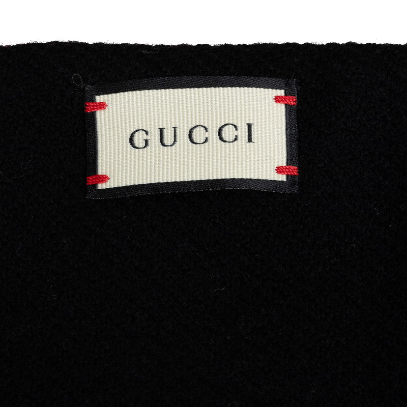 Luxury Gucci Trending 2025 Wool Logo Reversible Scarf