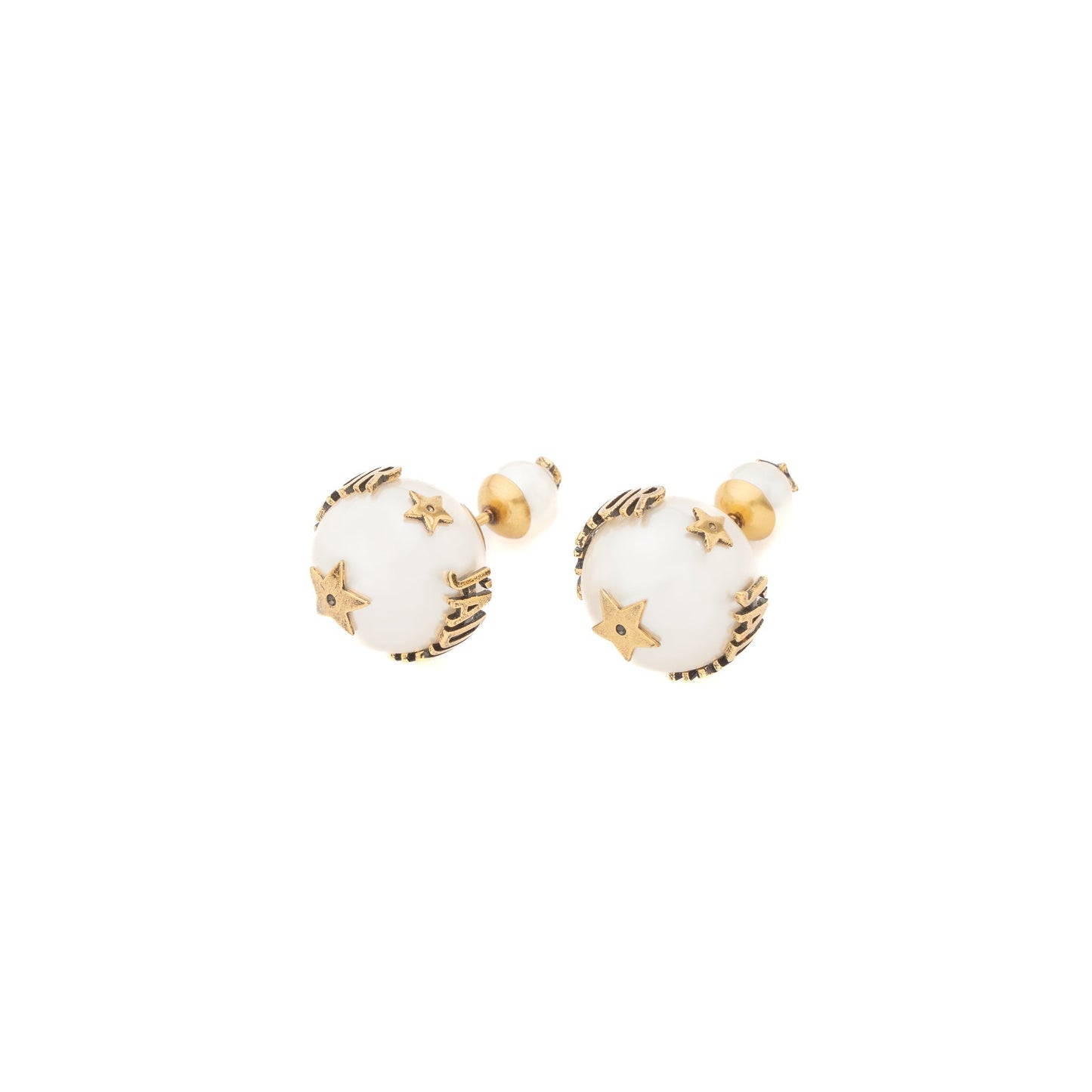 Luxury Dior J’aLuxury Dior Round Pearl Earring Gold Tone