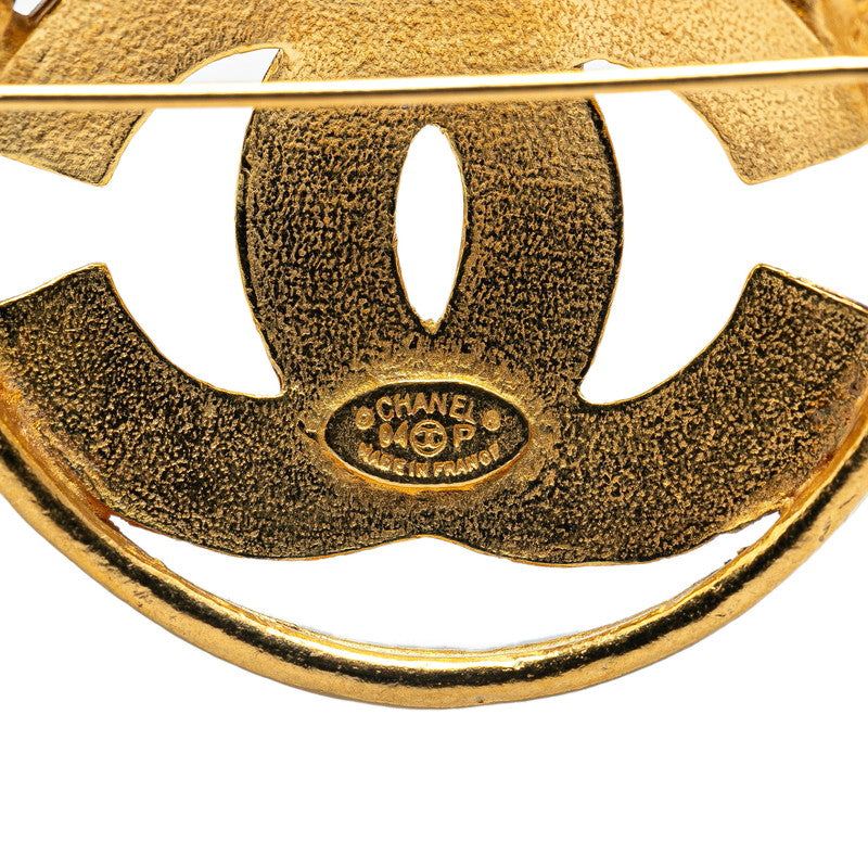 Chanel Vintage Coco Mark Gold Brooch