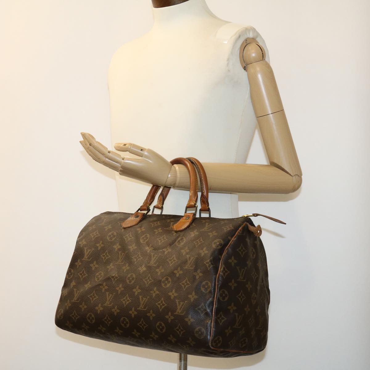 LOUIS VUITTON Monogram Speedy 35 Hand Bag M41524 LV jk1599