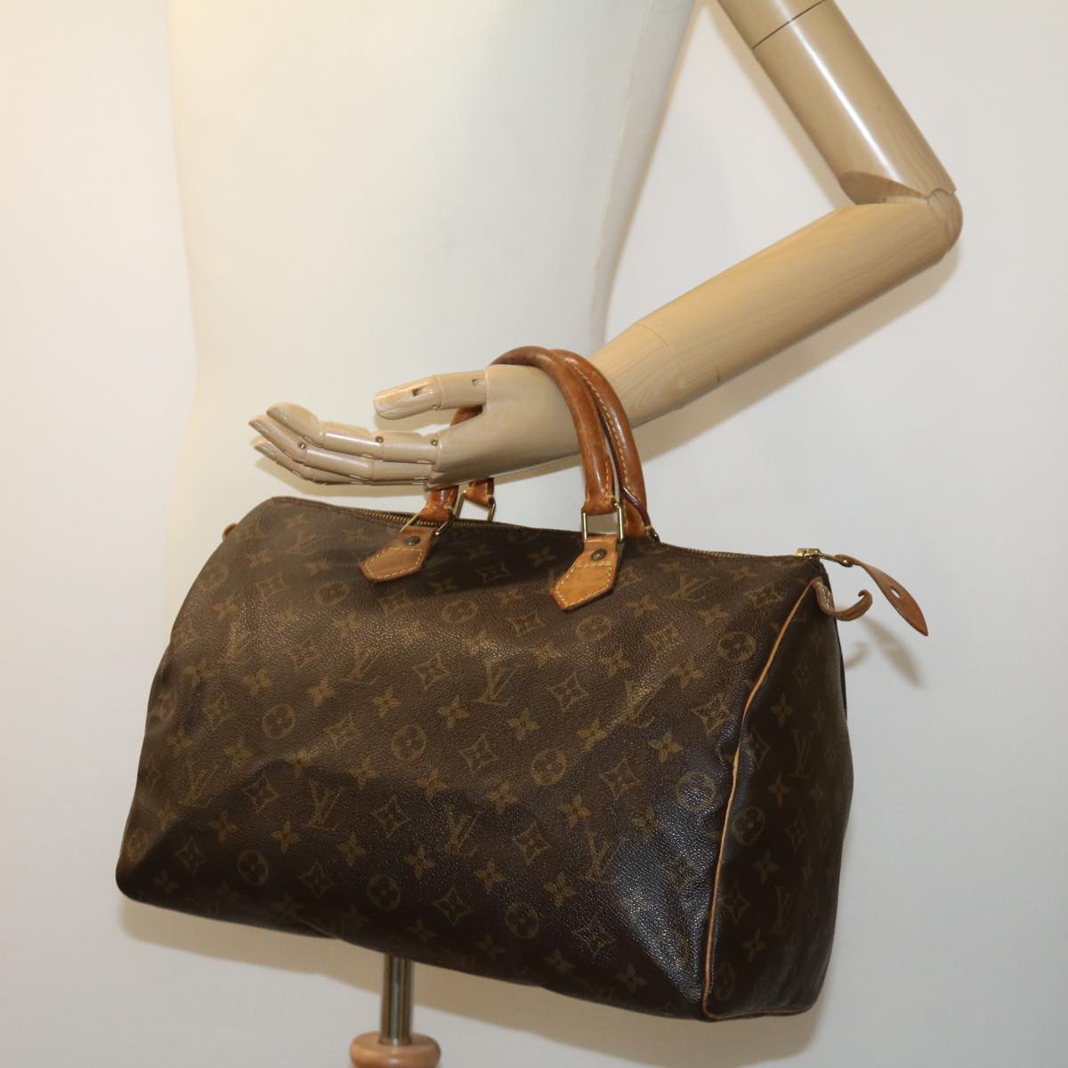LOUIS VUITTON Monogram Speedy 35 Hand Bag M41524 LV jk1876