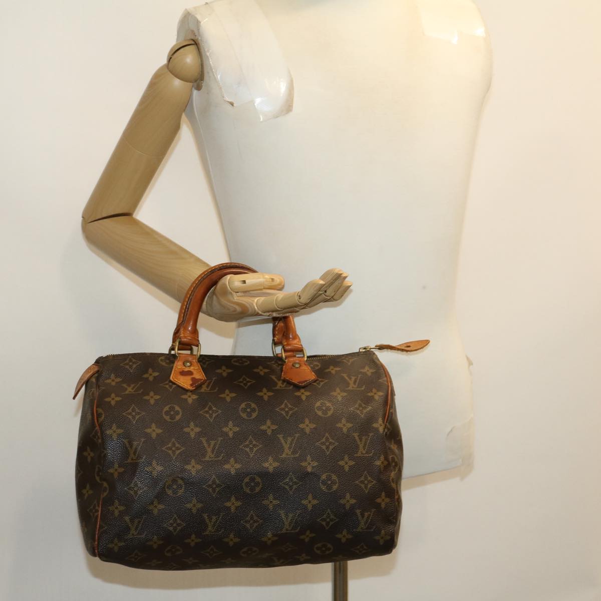 LOUIS VUITTON Monogram Speedy 30 Hand Bag M41526 LV jk2148