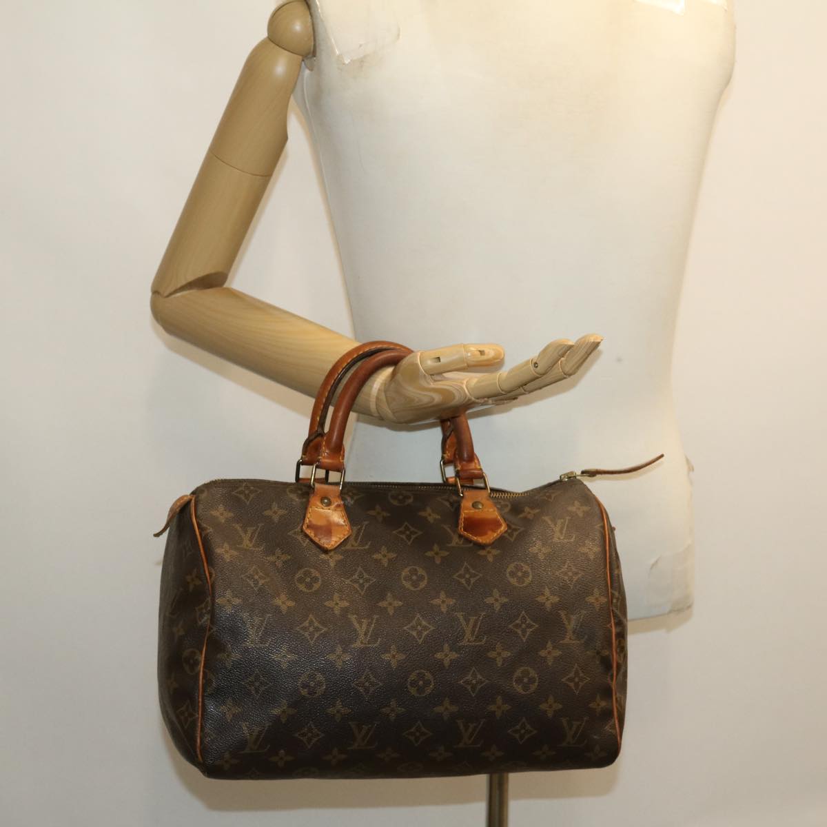 LOUIS VUITTON Monogram Speedy 30 Hand Bag M41526 LV jk2334