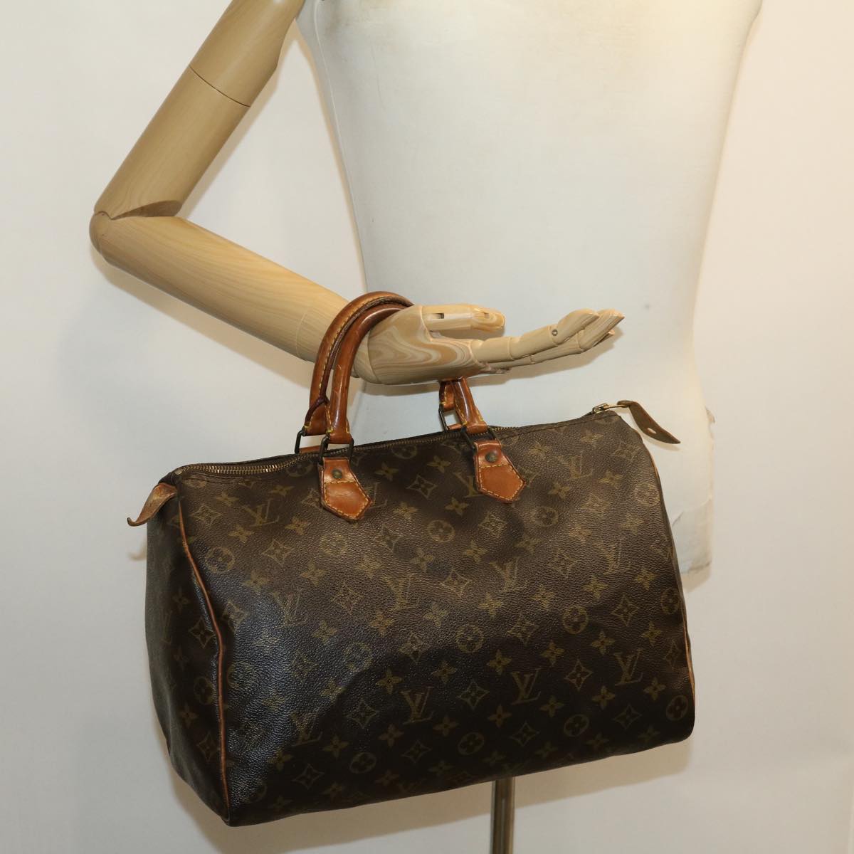 LOUIS VUITTON Monogram Speedy 35 Hand Bag M41524 LV jk2340