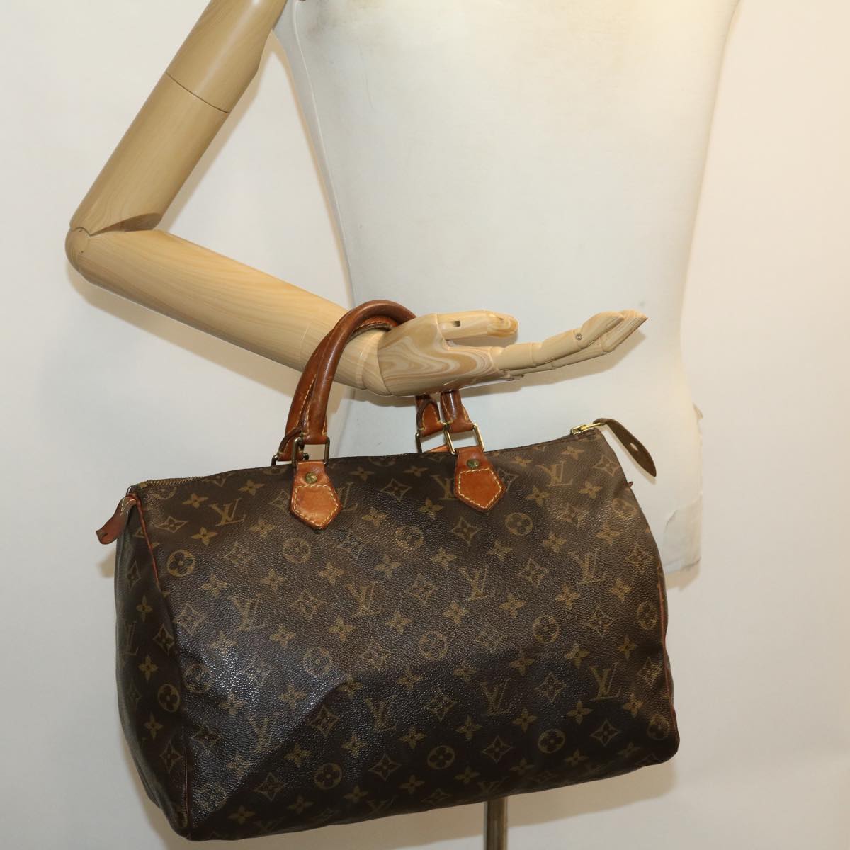 LOUIS VUITTON Monogram Speedy 35 Hand Bag M41524 LV jk2352