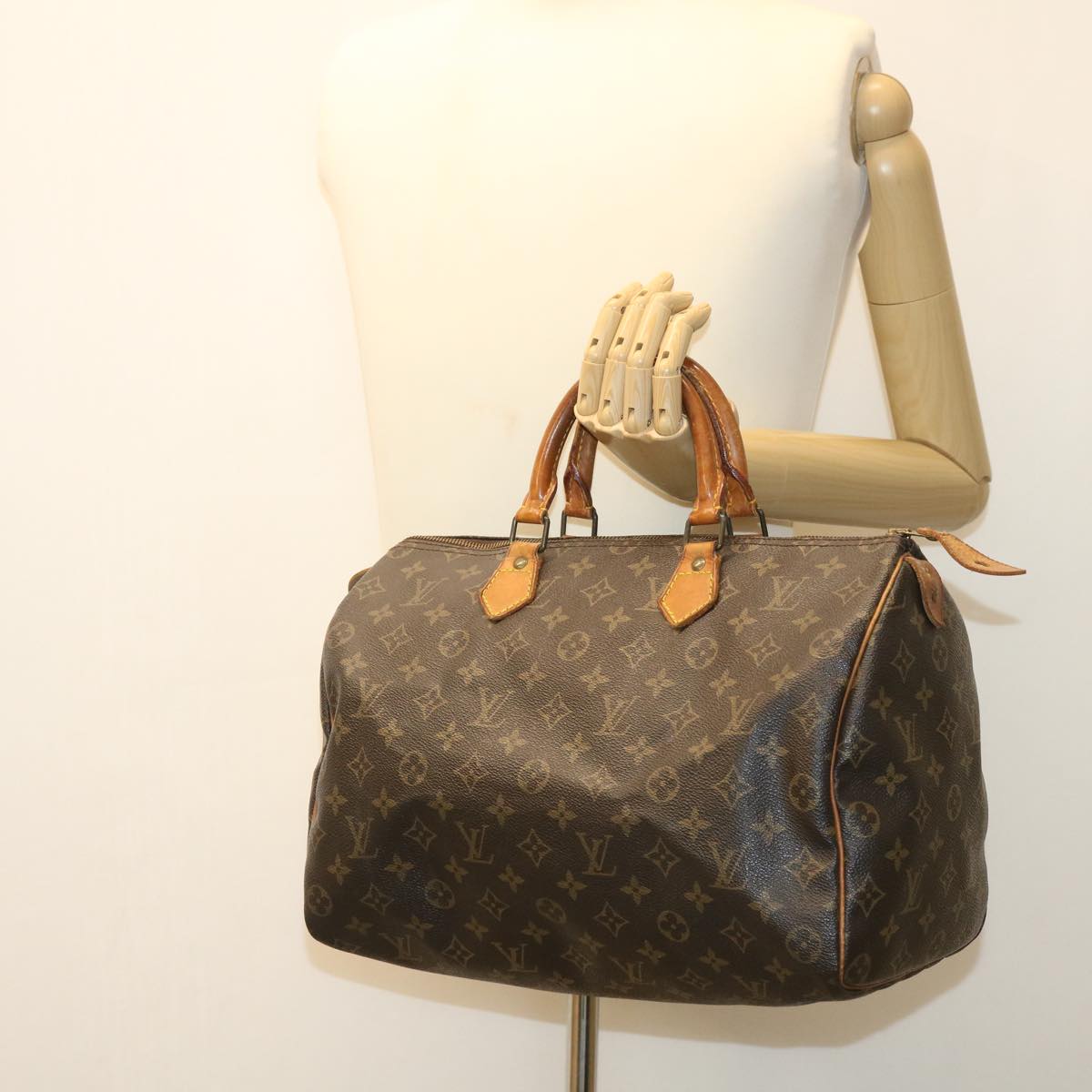 LOUIS VUITTON Monogram Speedy 35 Hand Bag M41524 LV jk3034
