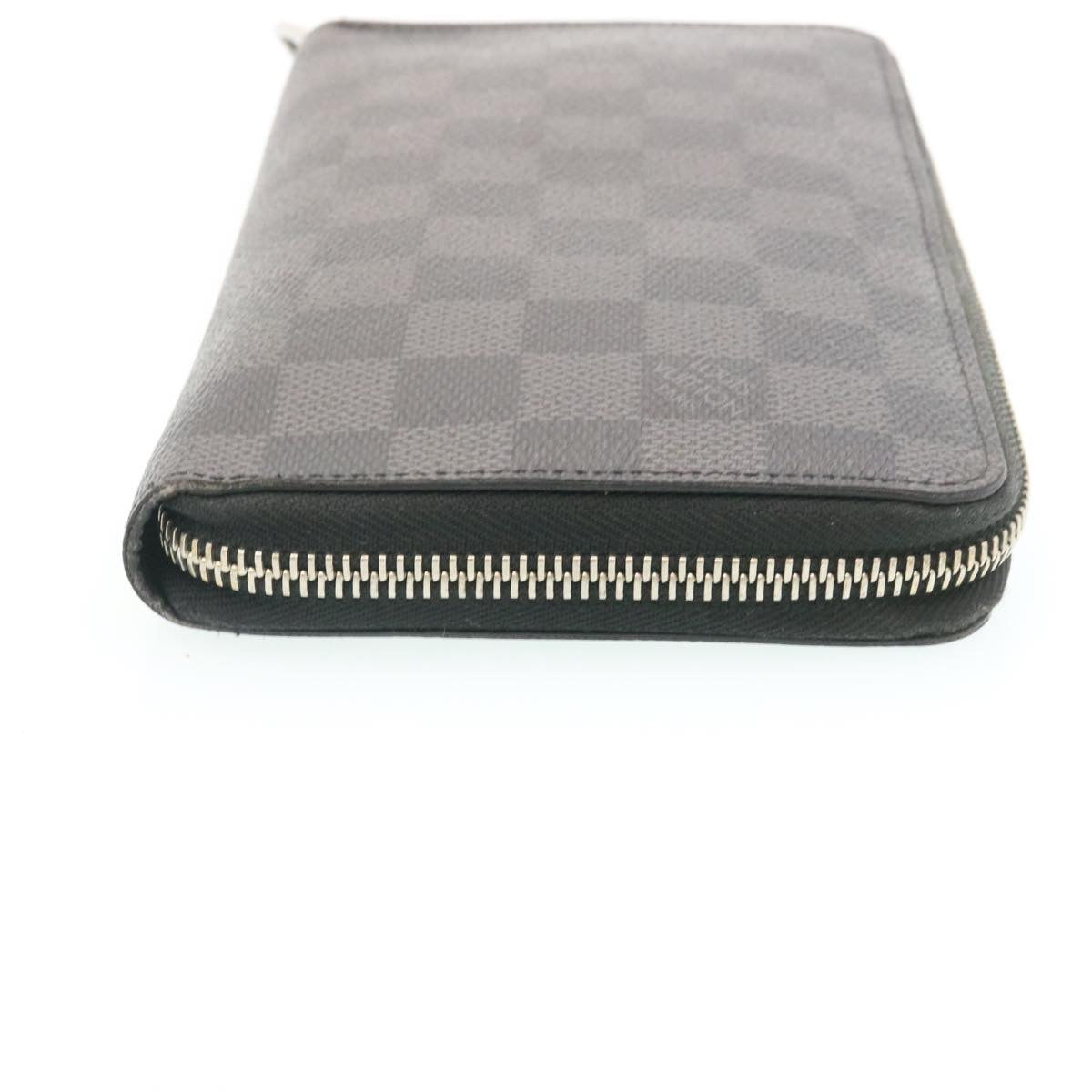 LOUIS VUITTON Damier Graphite Zippy Organizer Long Wallet N63077 LV jk924