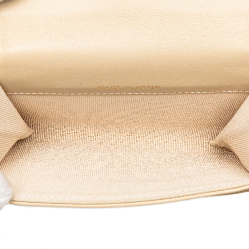 Chanel Lambskin Card Case Beige