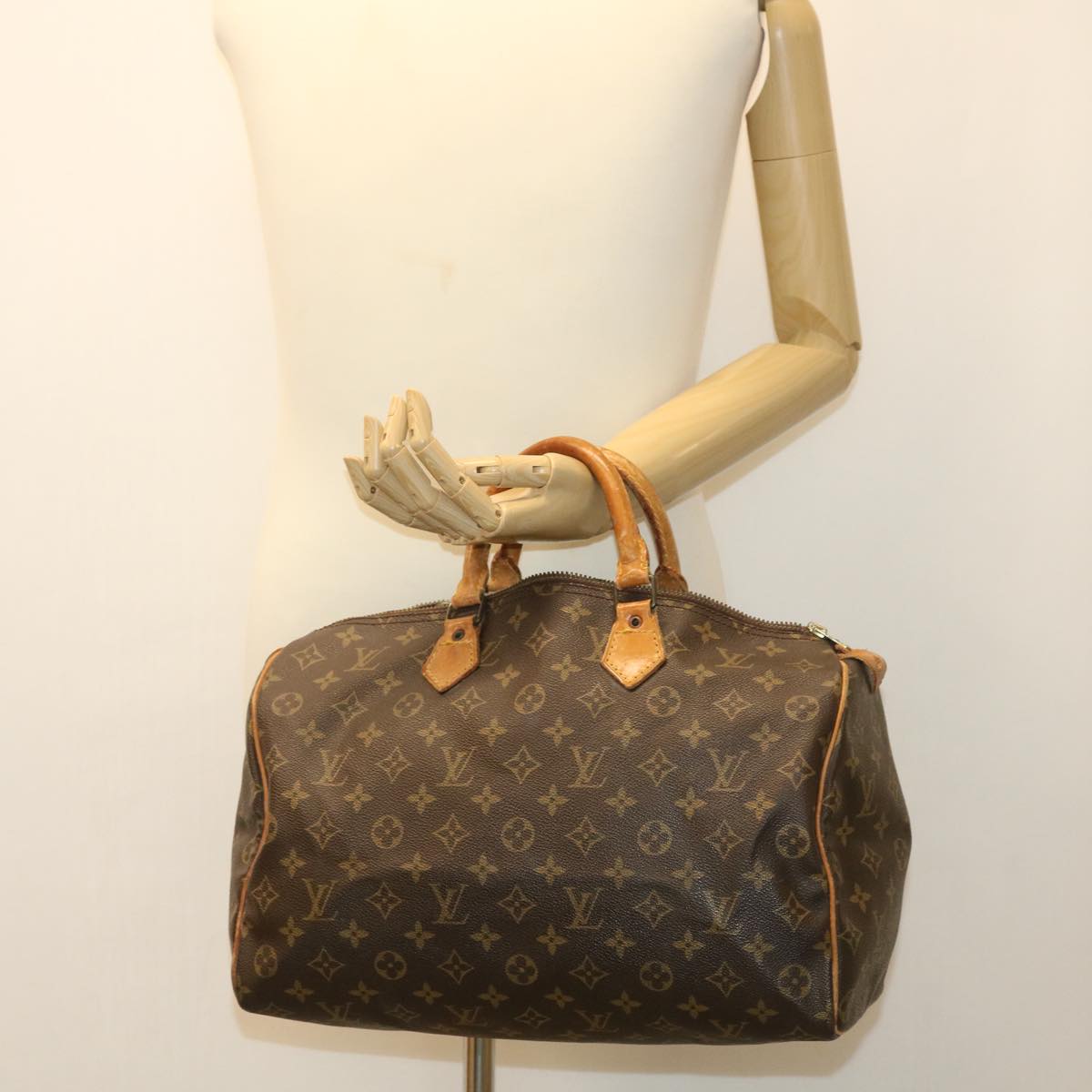 LOUIS VUITTON Monogram Speedy 35 Hand Bag M41524 LV ki2608