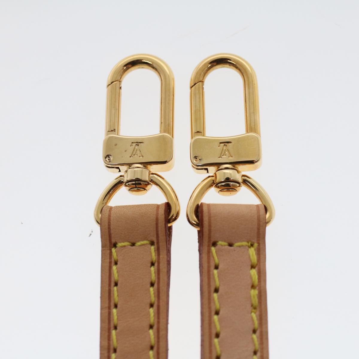 LOUIS VUITTON Shoulder Strap Leather 39.4""-46.5"" Beige LV ki3027