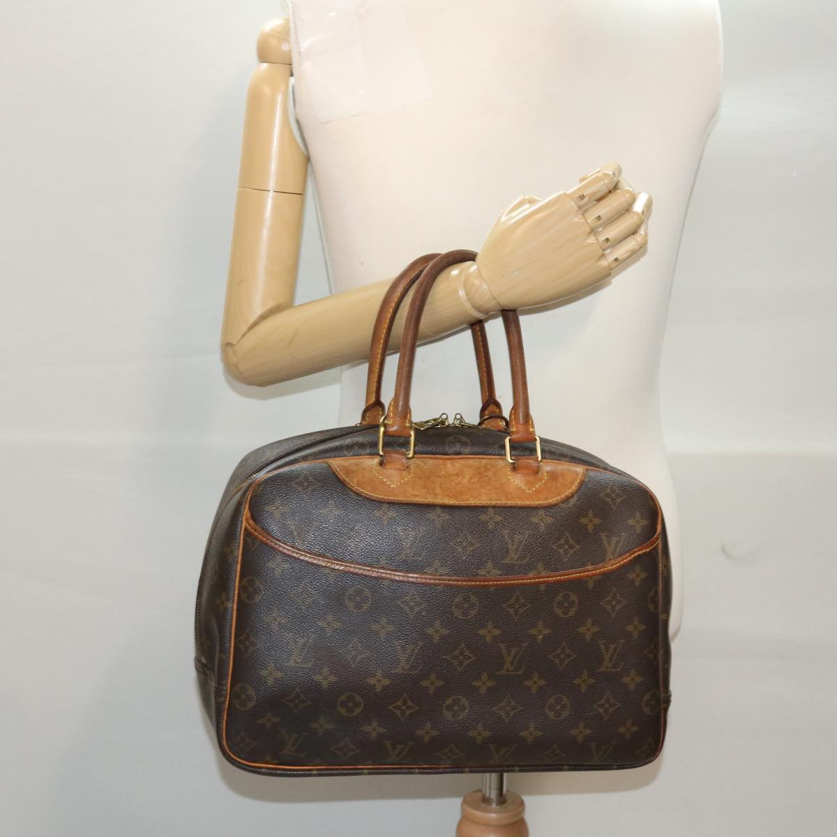 LOUIS VUITTON Monogram Deauville Hand Bag M47270 LV ki3098