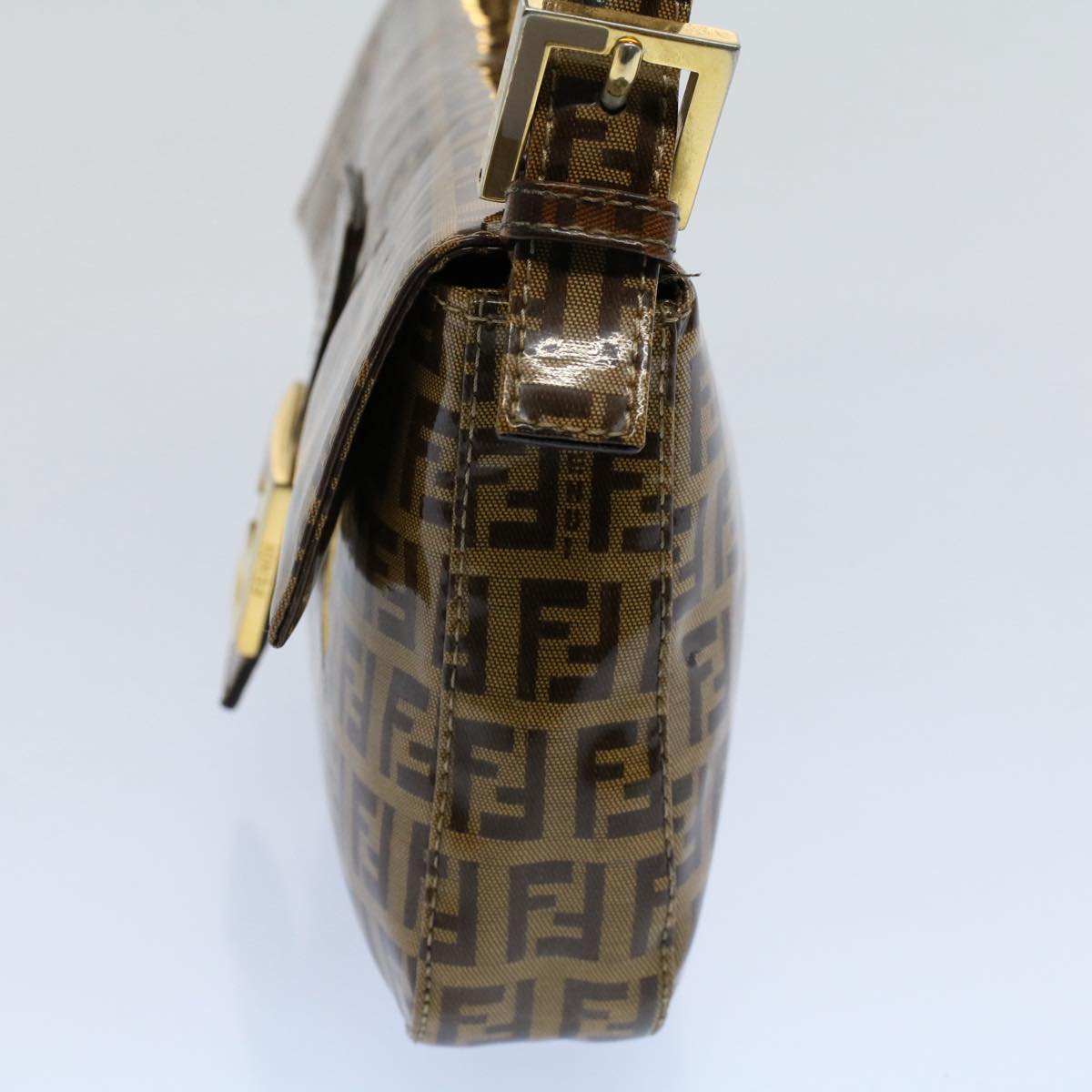 Luxury FendiZucchino Canvas Mamma Baguette Shoulder Bag Beigeki3426