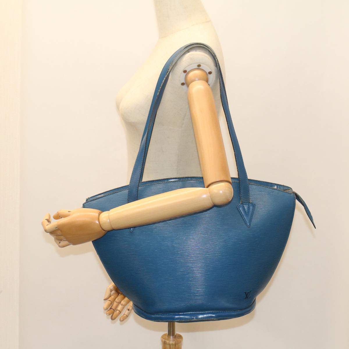 LOUIS VUITTON Epi Saint Jacques Shopping Shoulder Bag Blue M52275 LV ki3549