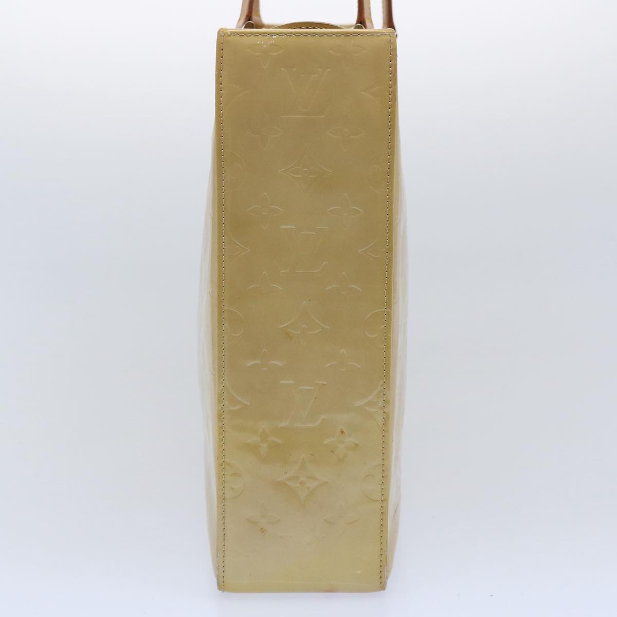 LOUIS VUITTON Monogram Vernis Columbus Tote Bag Beige M91023 LV ki3907
