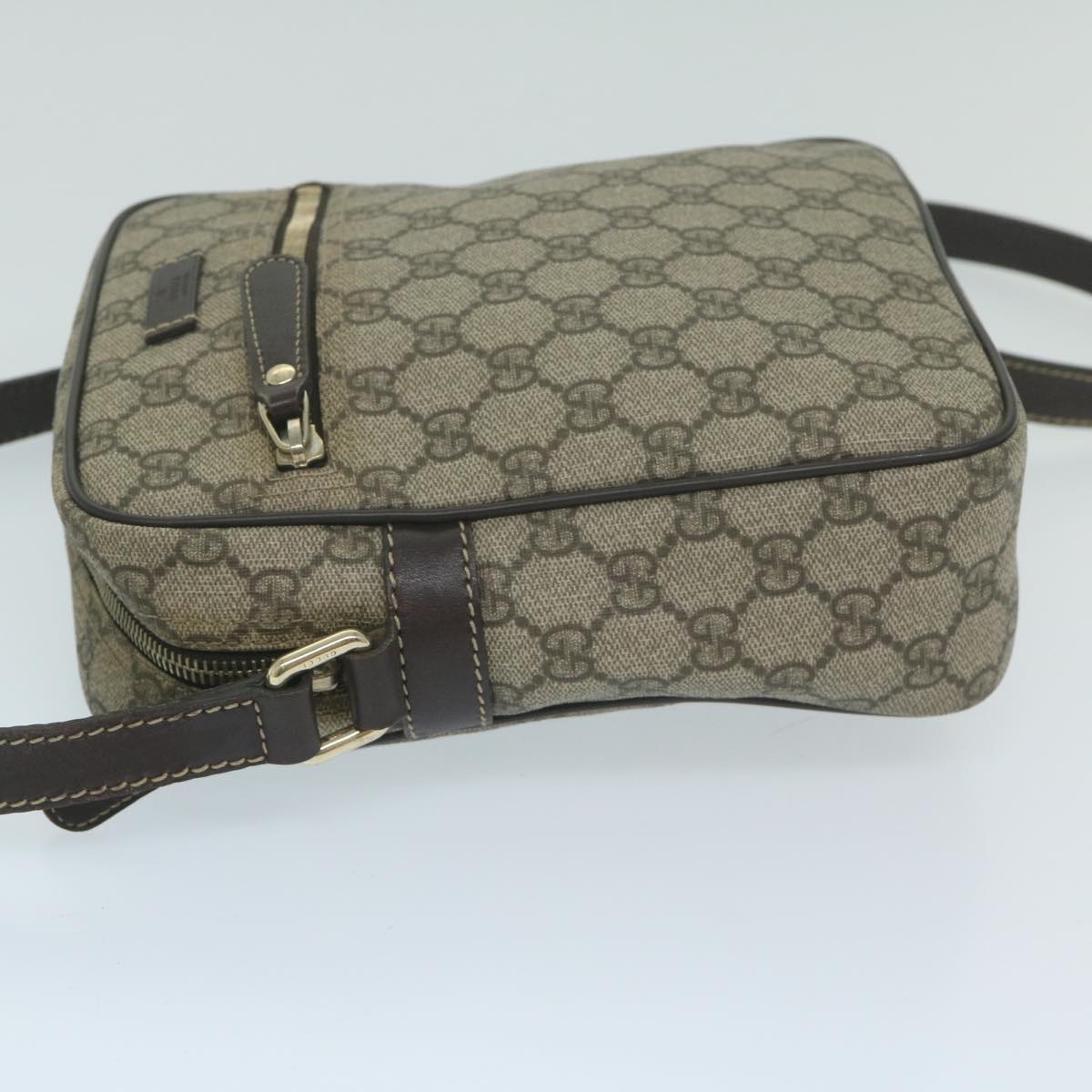 GUCCI GG Supreme Shoulder Bag PVC Leather Beige 233268 ki3994