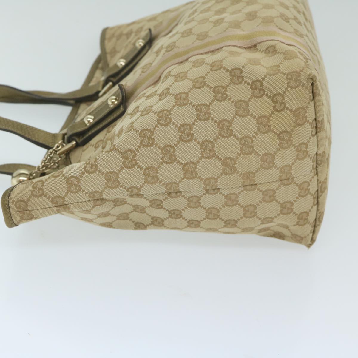GUCCI GG Supreme Sherry Line Tote Bag Beige Gold pink 139260 ki3995