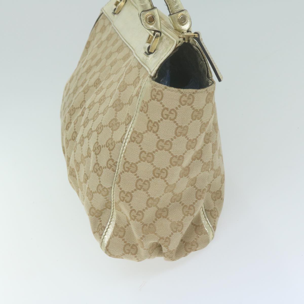 GUCCI GG Canvas Tote Bag Beige Gold 189831 ki4071