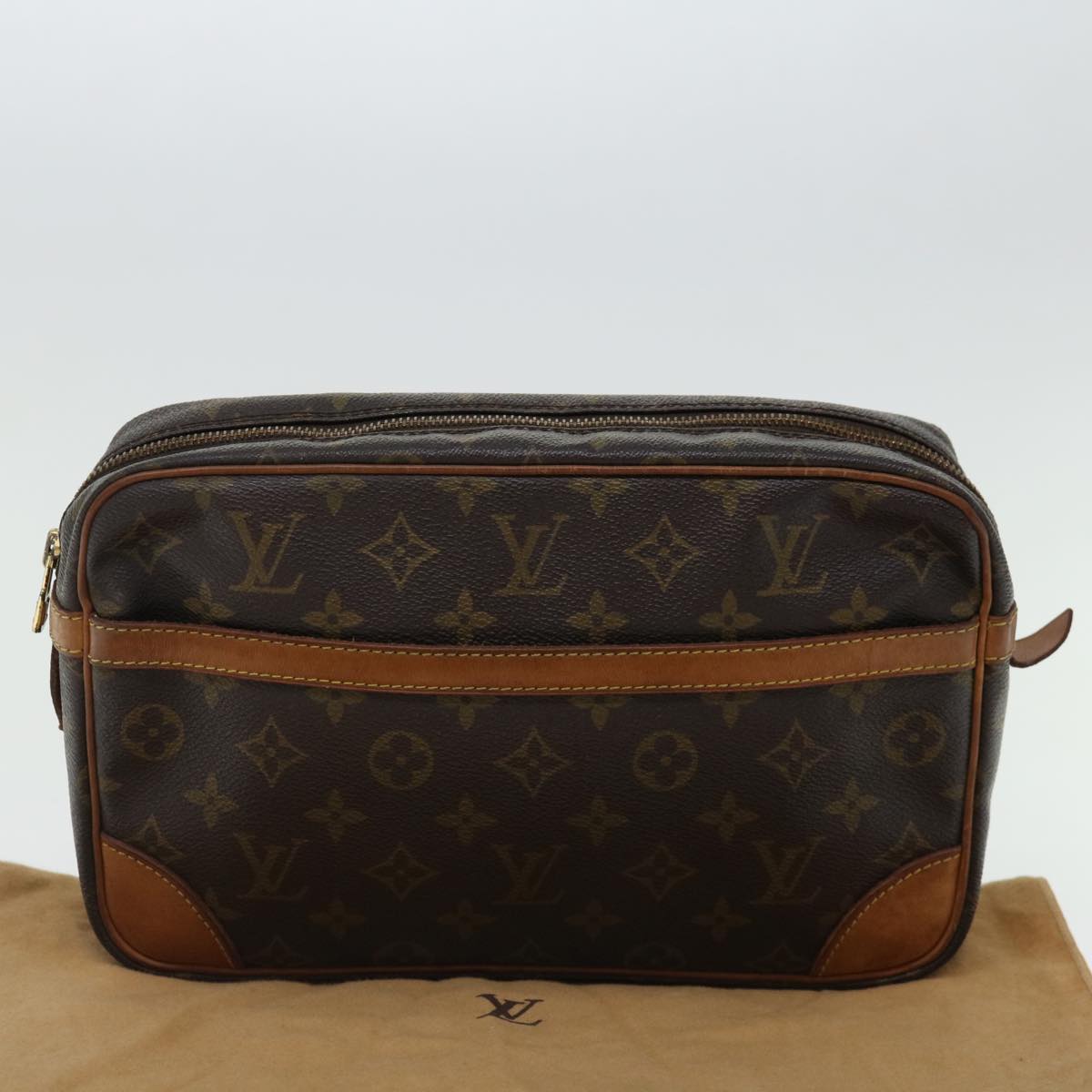 LOUIS VUITTON Monogram Compiegne 28 Clutch Bag M51845 LV ki4318