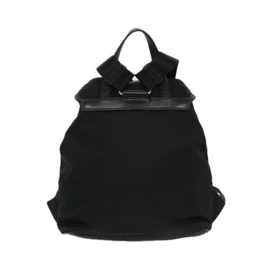 Luxury Prada Backpack Nylon Leather Black ki4650