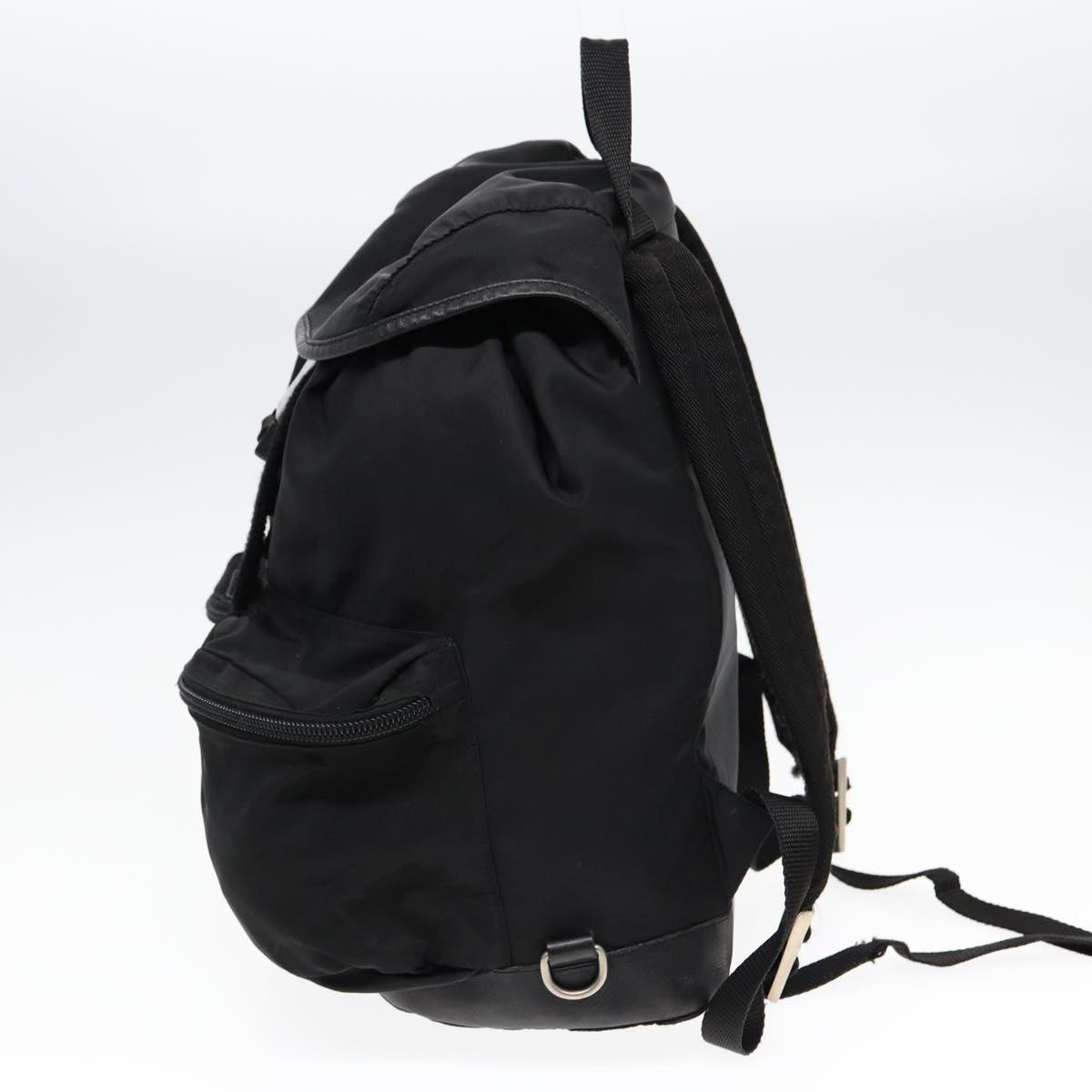 Luxury Prada Backpack Nylon Black Silver ki4718