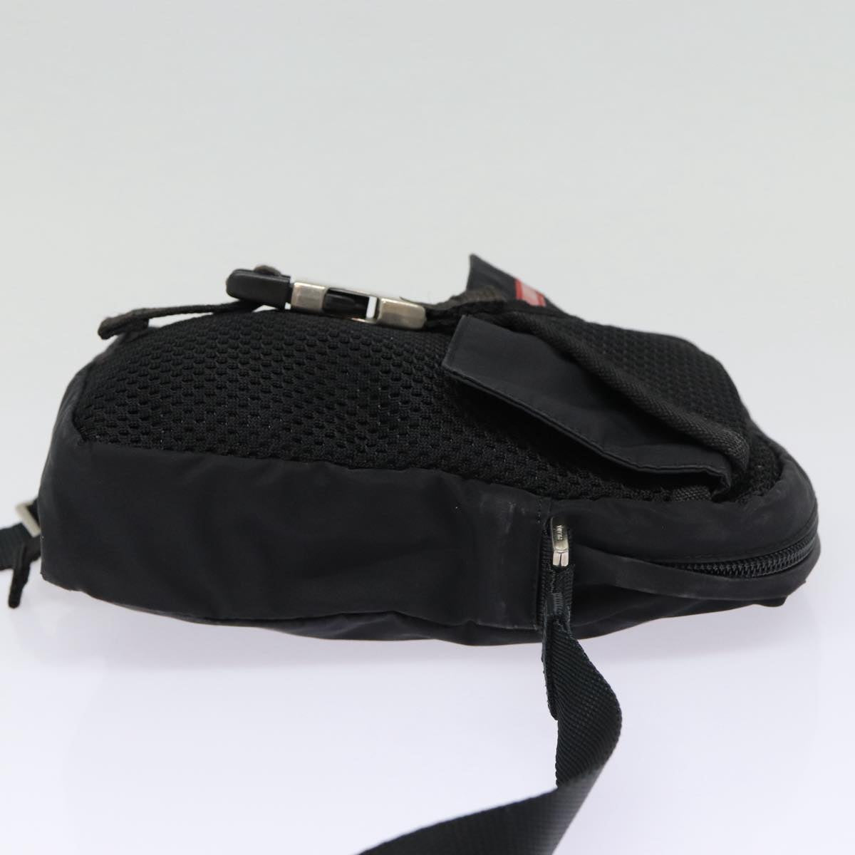 Luxury Prada Sports Shoulder Bag Nylon Black Silver ki4749