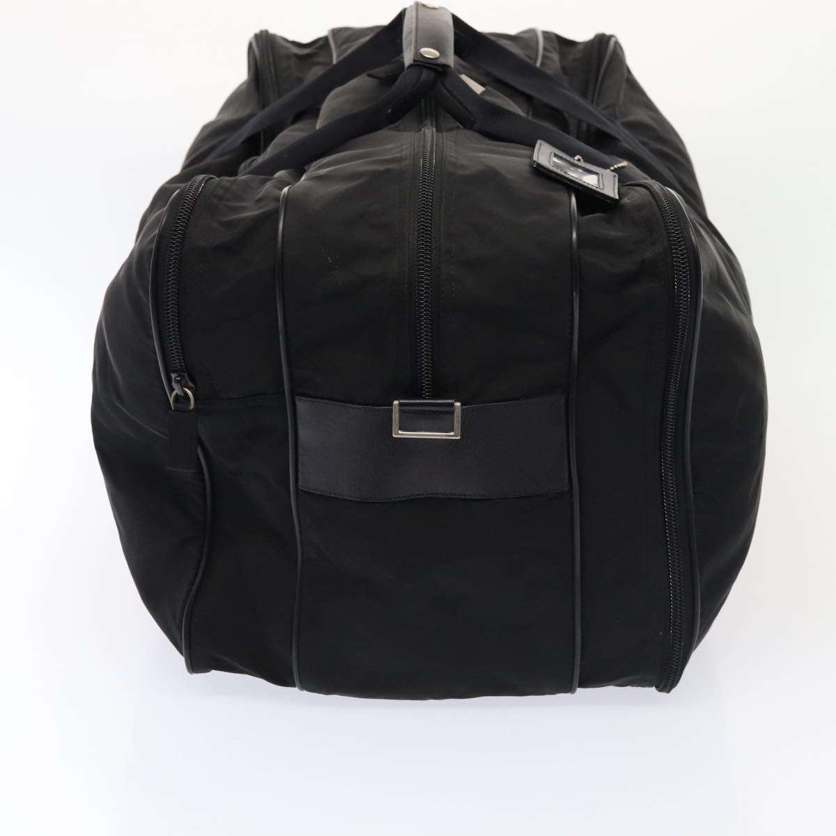 Luxury Prada Boston Bag Nylon 2way Black Silver ki4790