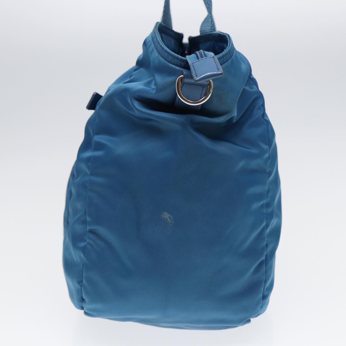 Luxury Prada Shoulder Bag Nylon 2way Blue Silver ki4799