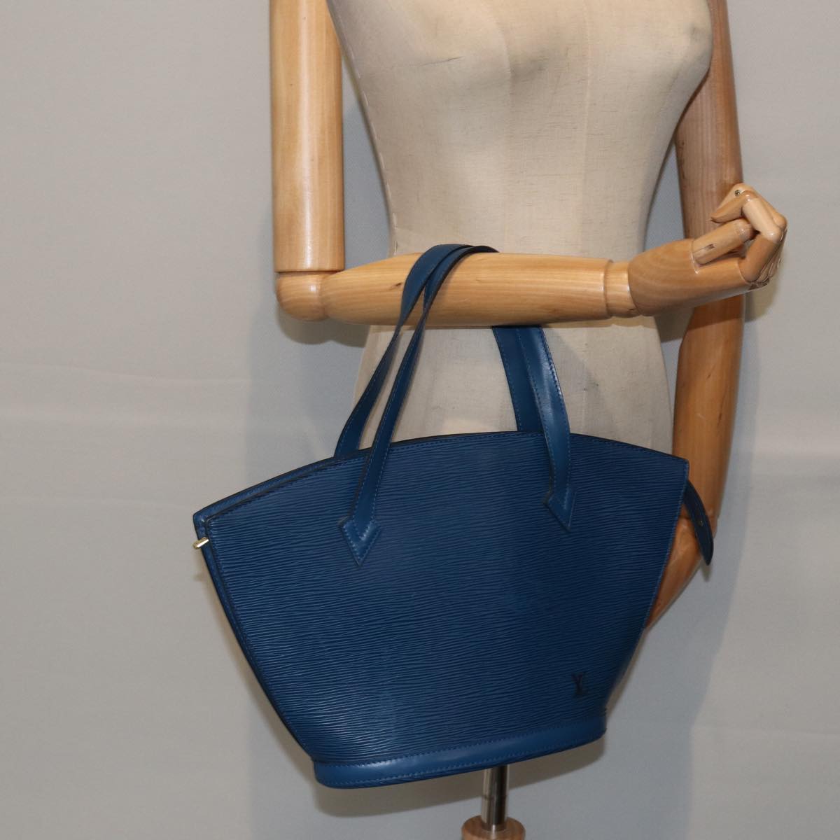 LOUIS VUITTON Epi Saint Jacques Shoulder Bag Blue M52275 LV ki4902