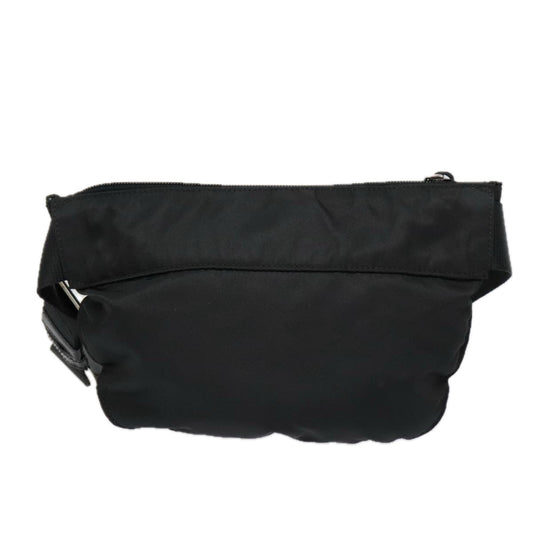 Luxury Prada Waist bag Nylon Black Silver ki4941