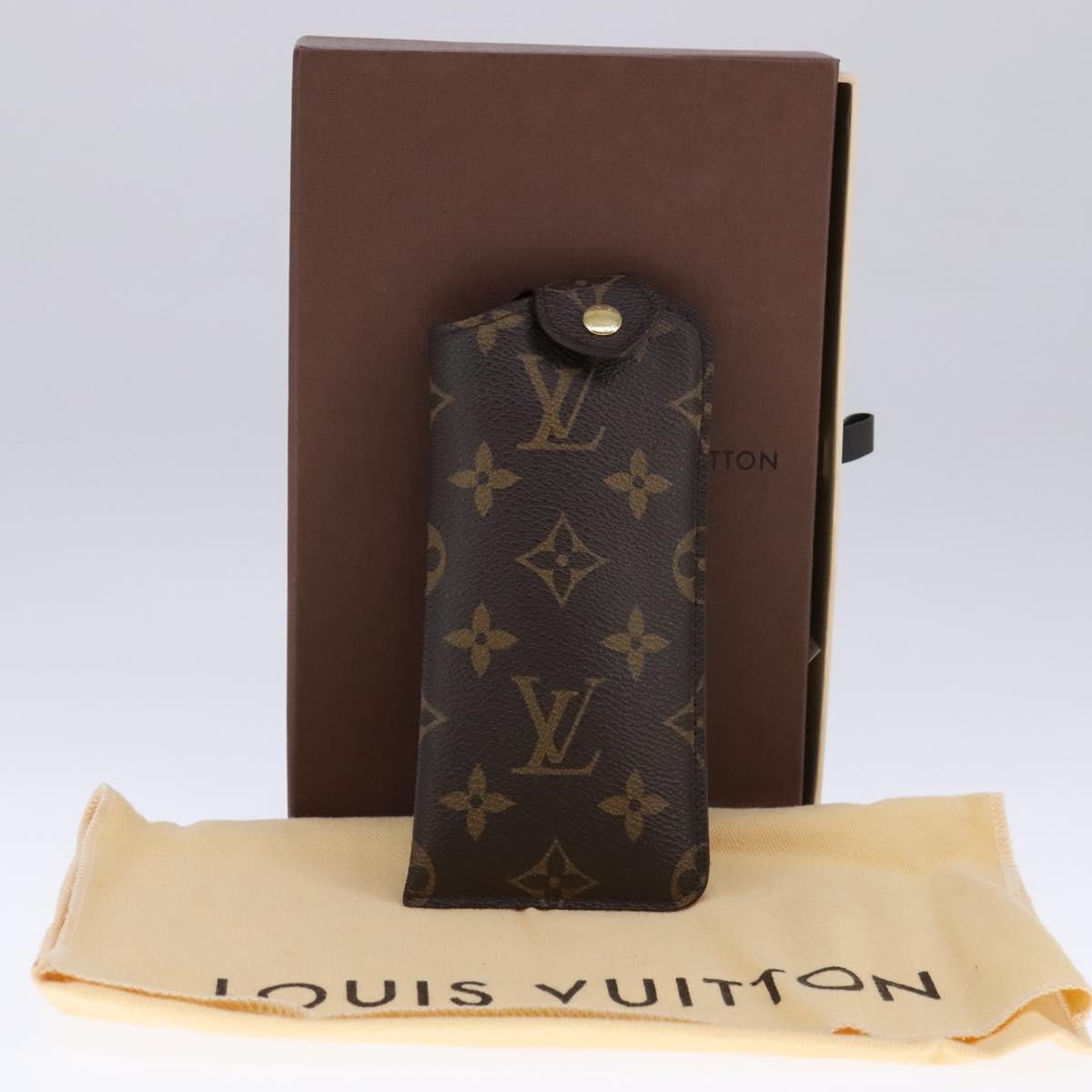 LOUIS VUITTON Monogram Etui Lunette PM Glasses Case M66545 LV ki5387