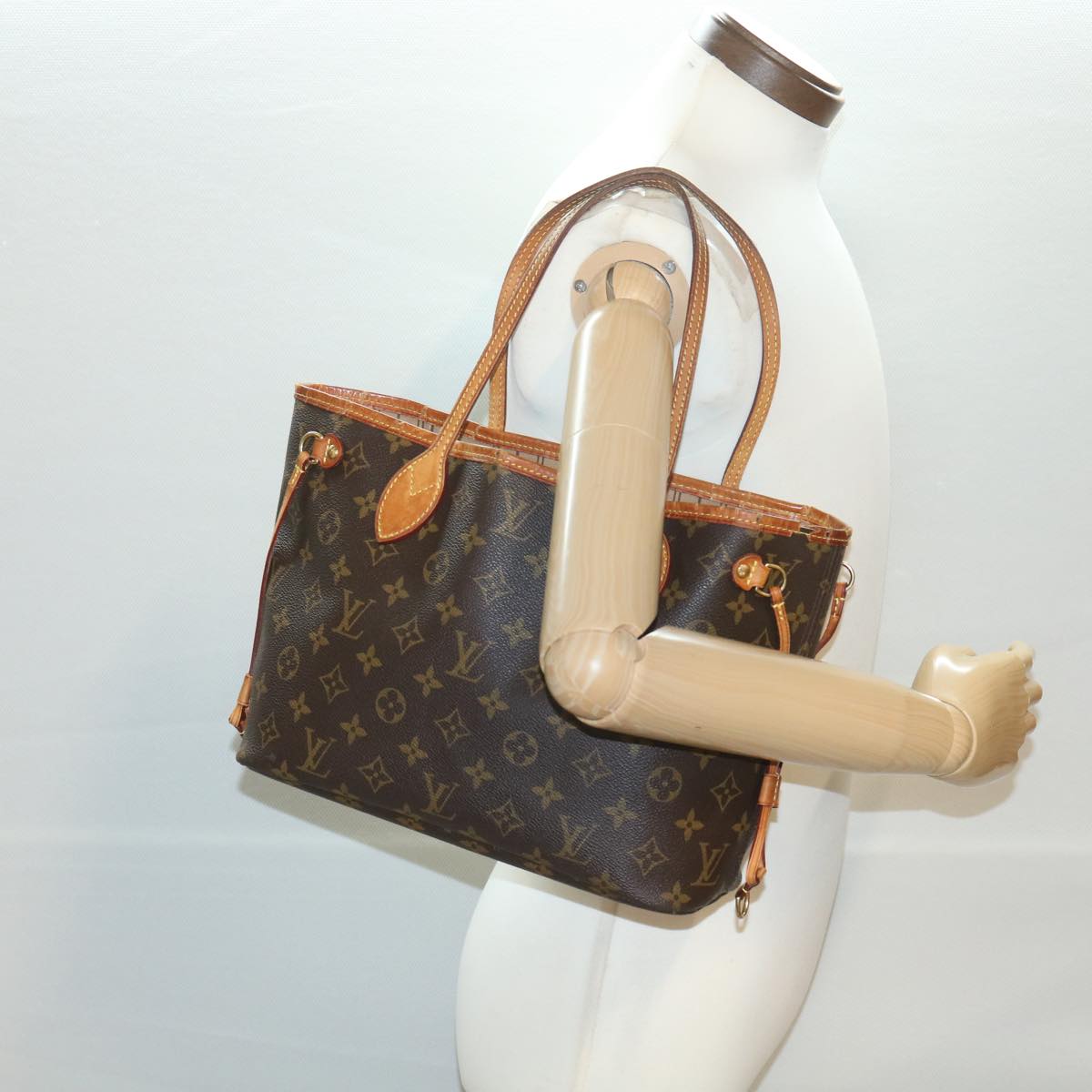 LOUIS VUITTON Monogram Neverfull MM Tote Bag M40156 LV kk167