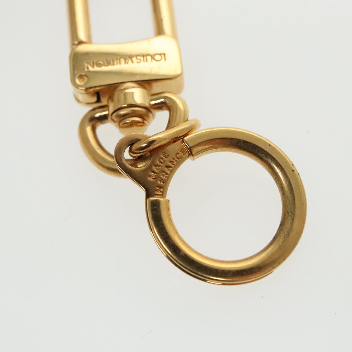 LOUIS VUITTON Anneau Cles Key Holder metal Gold Tone LV kk373