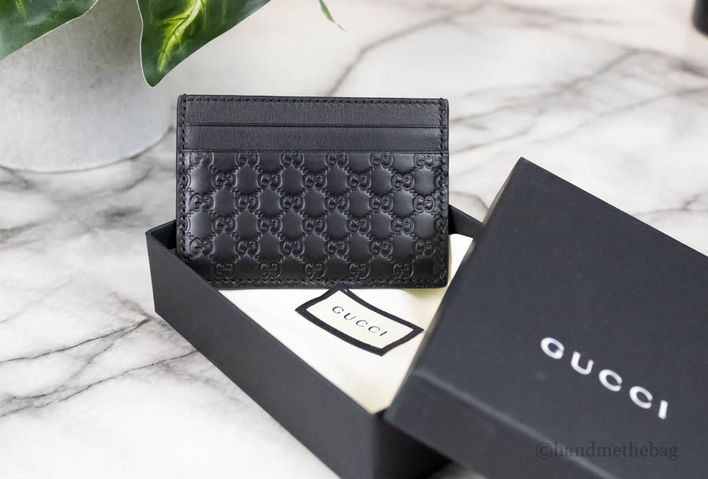 Luxury Gucci Microguccissima Monogram Logo Soft Margaux Leather Card Case