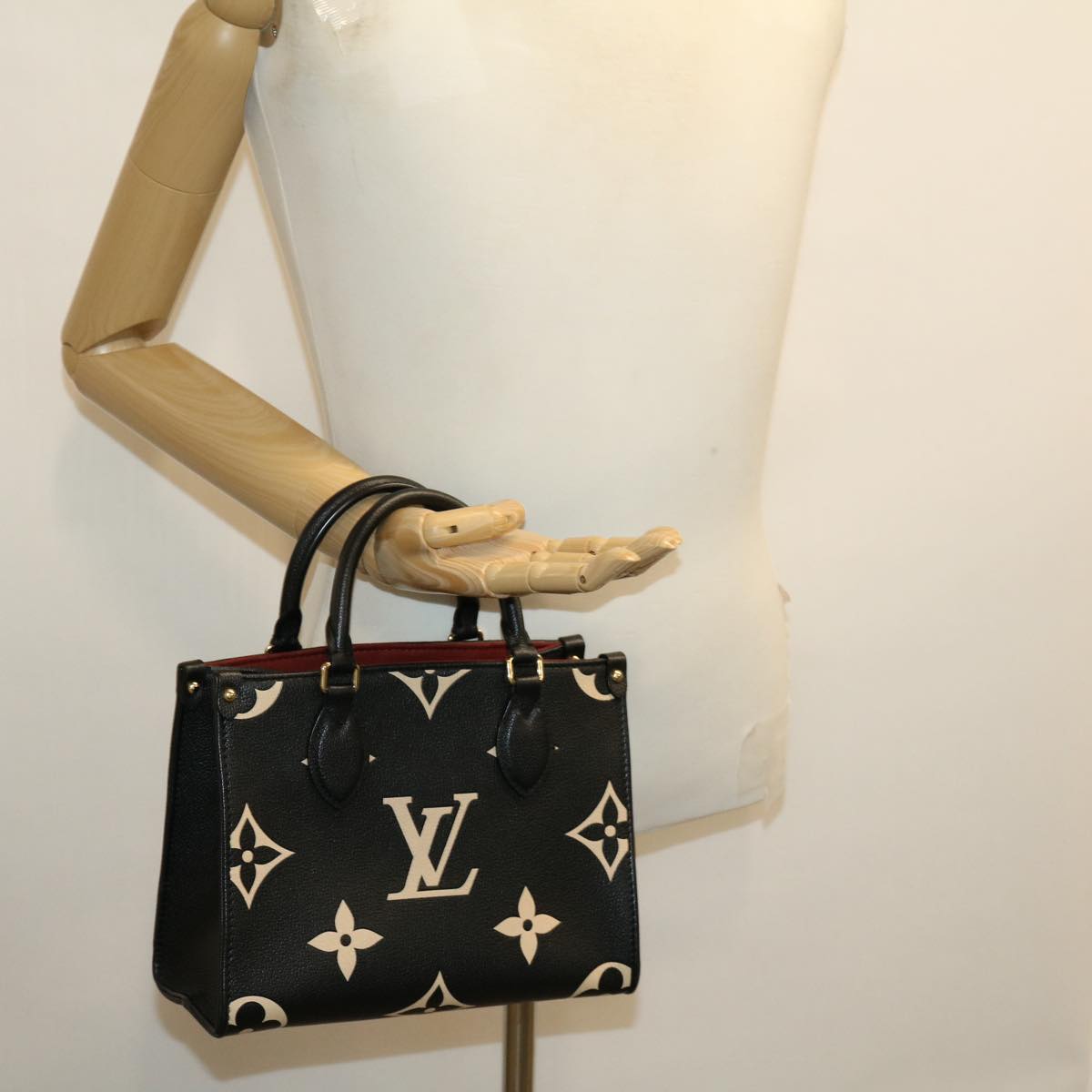 LOUIS VUITTON Monogram Empreinte On the Go PM Hand Bag 2way M45659 67493A
