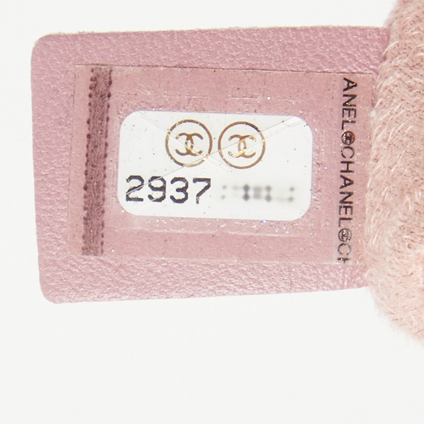 CHANEL Peach Leather Logo Studs Deauville Drawstring Bucket Bag
