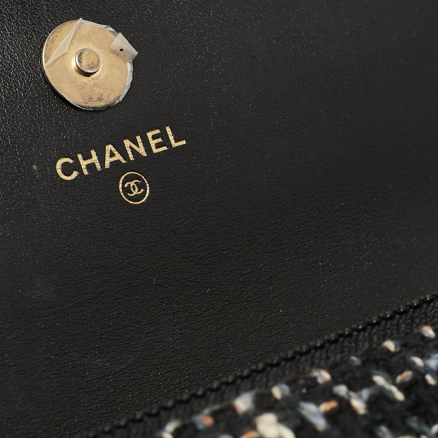 CHANEL Black Tweed 19 WOC Bag