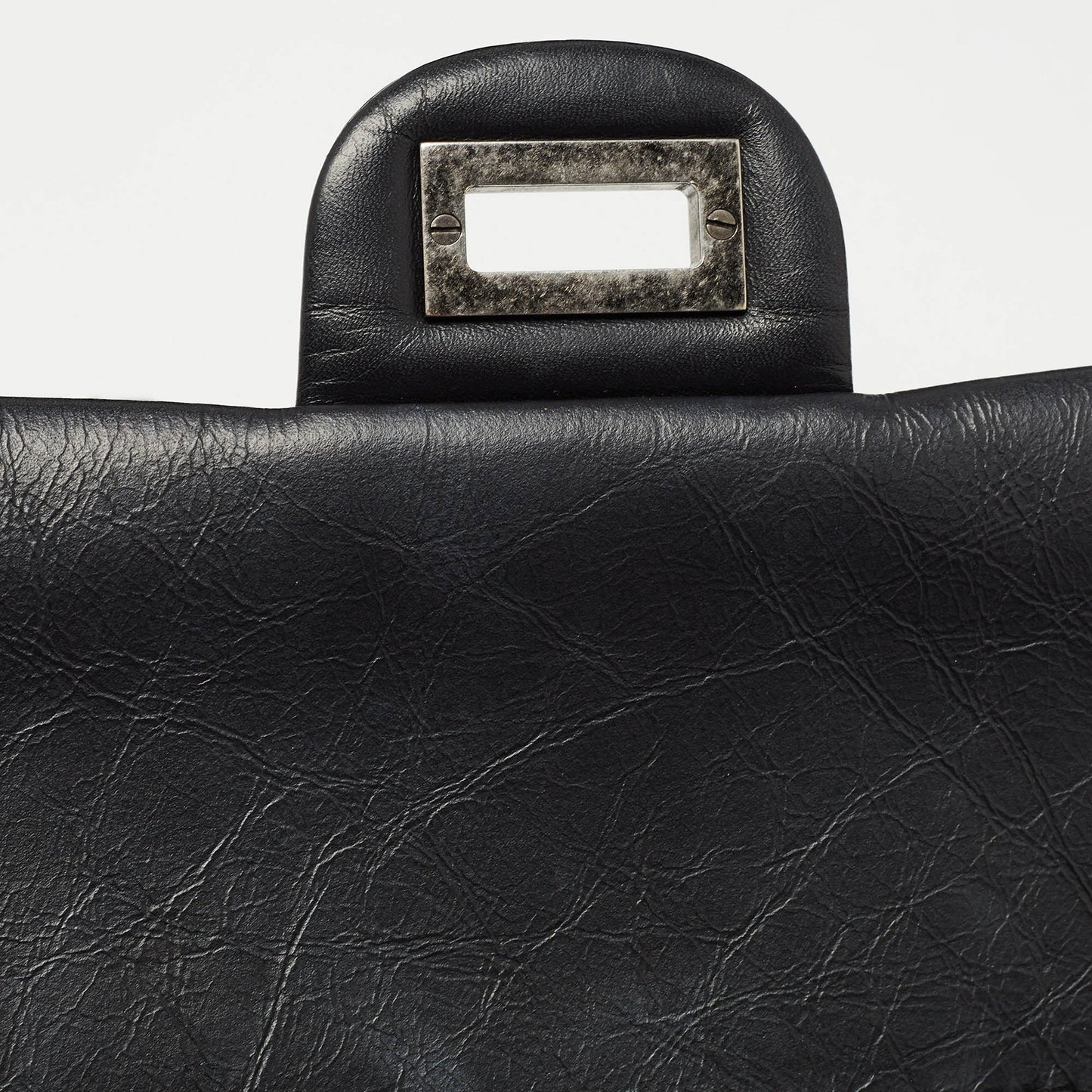CHANEL Black Quilted Aged Leather Reissue 2.55 Classic 226 Flap Bag