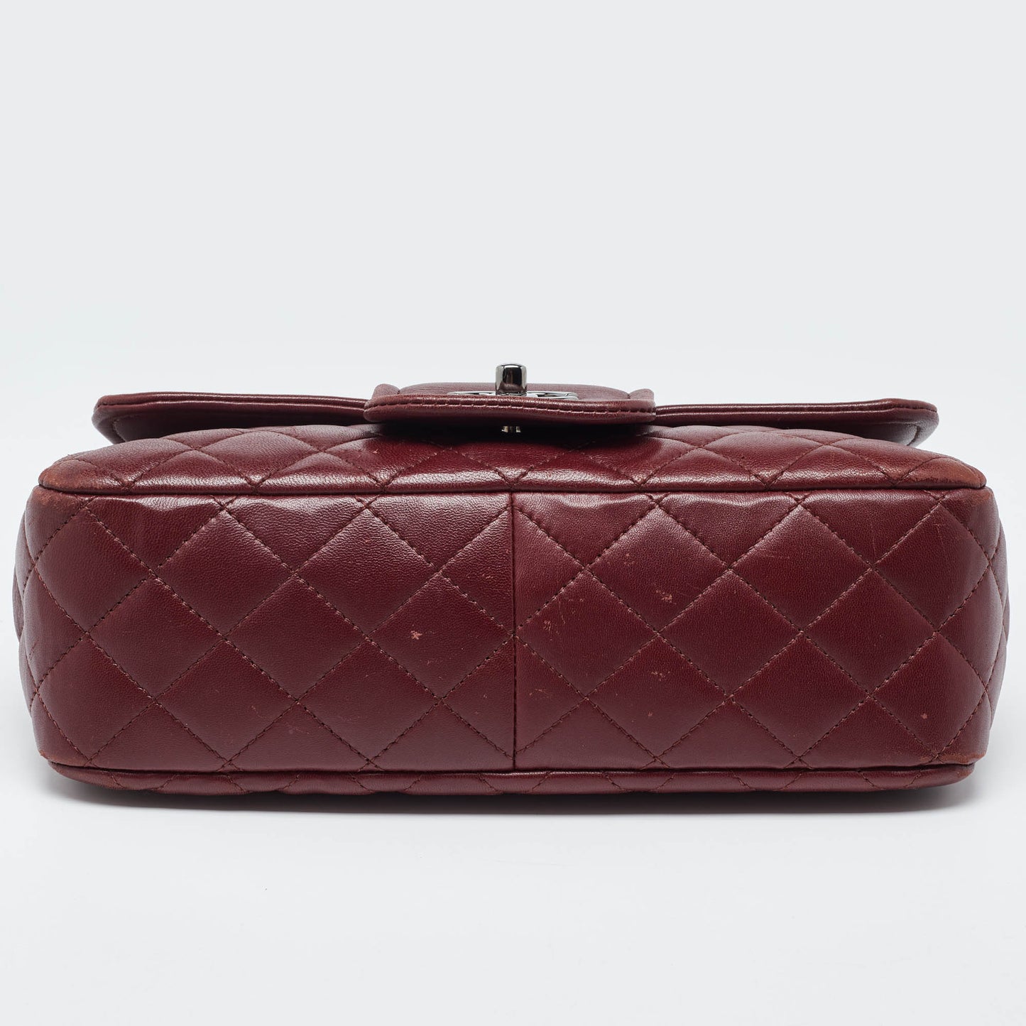 CHANEL Burgundy Quilted Leather Elementary Chic Flap Bag